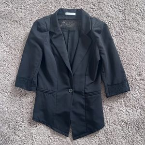 Italian Lace Black Blazer